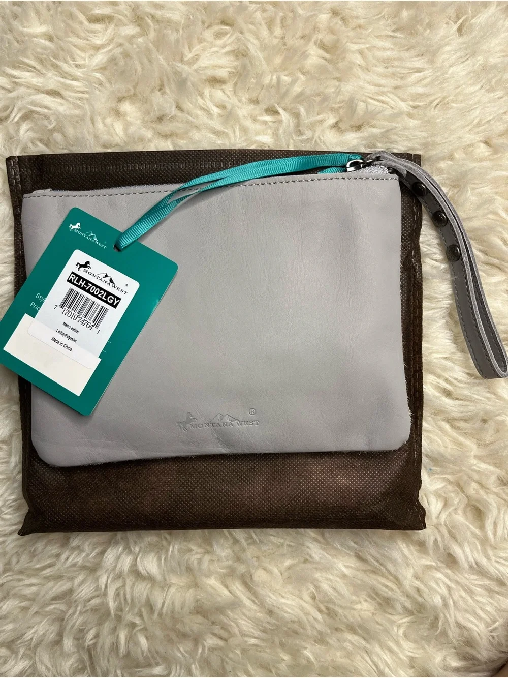 Montana West Cowhide Pouch Wristlet